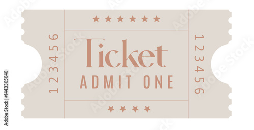 Ticket, Admit one ticket, Vintage Ticket