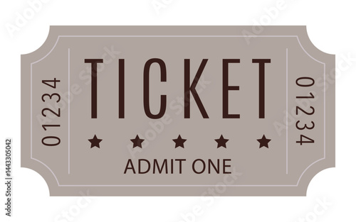 Ticket, Admit one ticket, Vintage Ticket