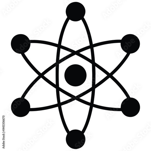 isolated atoms and molecules illustration on white background 