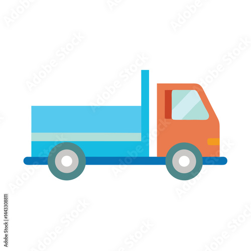 Flatbed truck icon isolated on white background