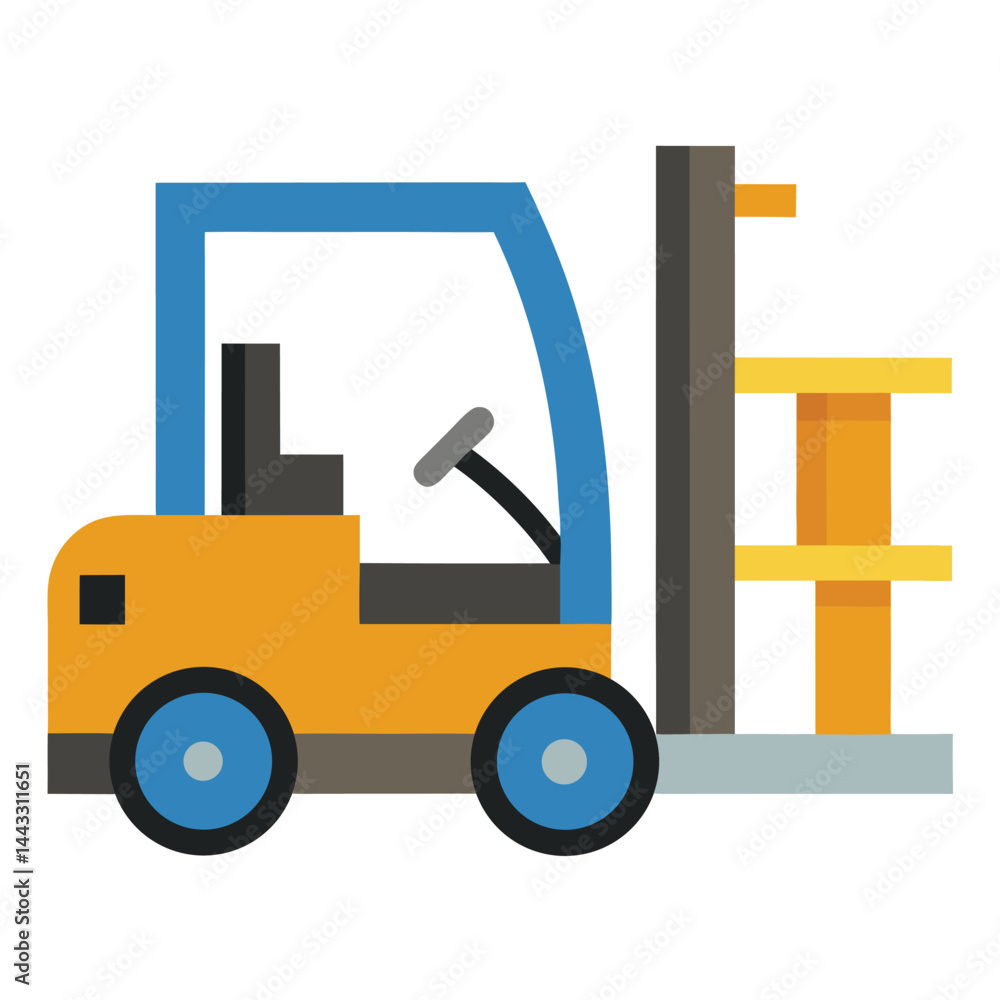 Forklift icon isolated on white background Forklift icon isolated on white background