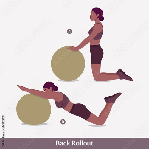 Knee Push ups exercise, Women workout fitness, aerobic and exercises. Vector Illustration