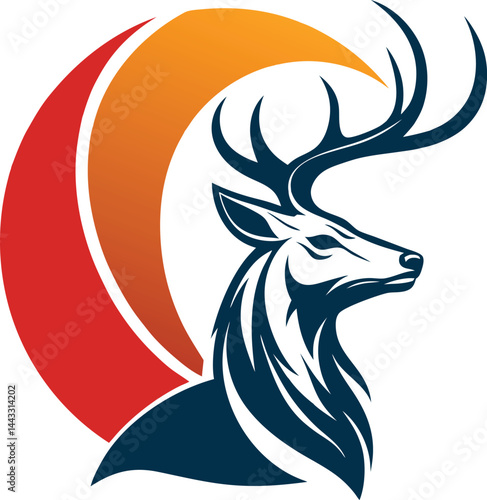 Wallpaper Mural clean and simple deer head logo inmodern vector 18.eps Torontodigital.ca
