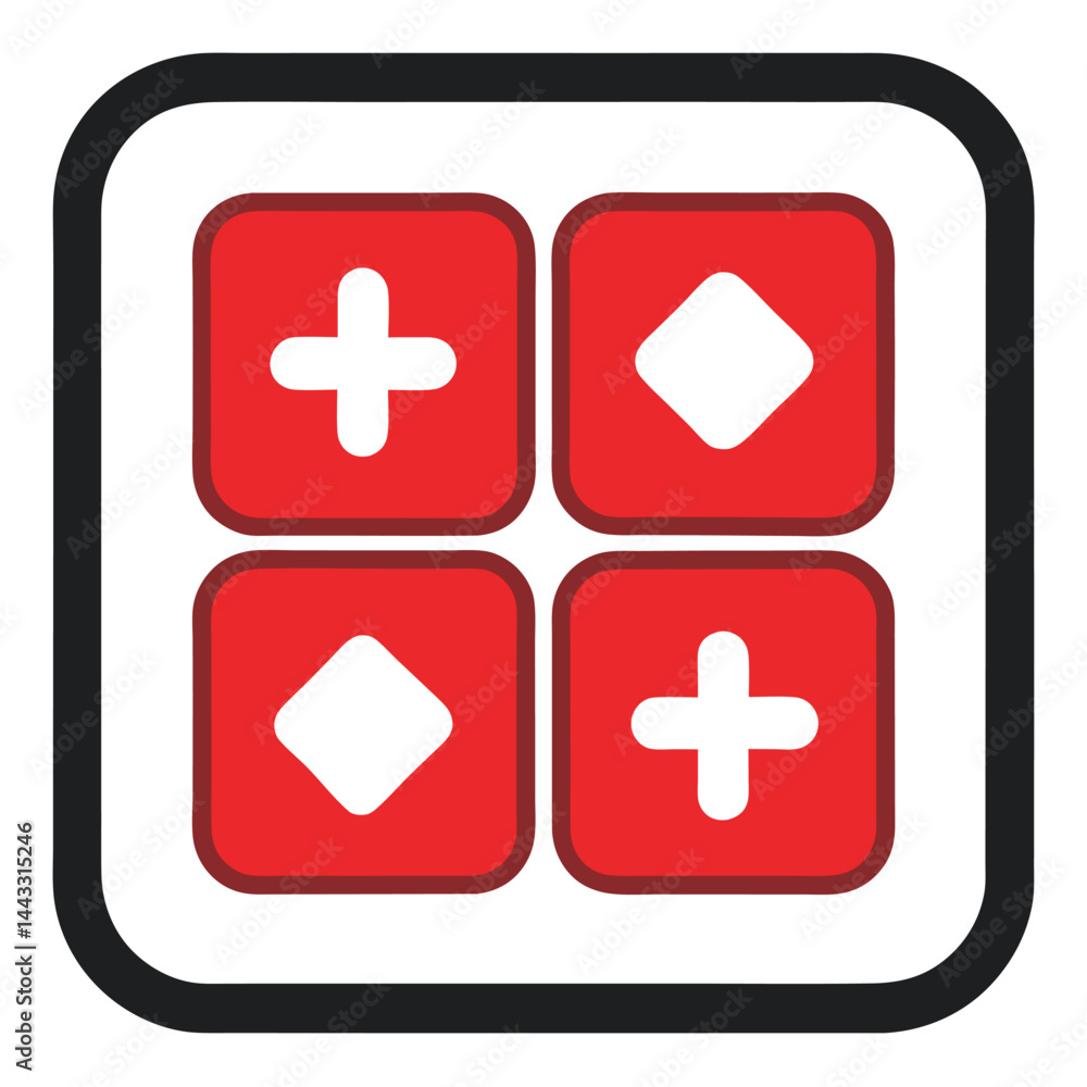 Fototapeta premium Four by four icon isolated on white background