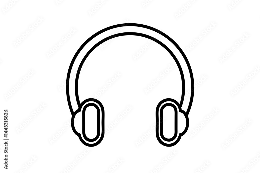 Headphones Line Icon – Minimalist Music and Audio Vector Symbol for Media Design
Headphones Line Icon – Minimalist Music and Audio Vector Symbol for Media Design