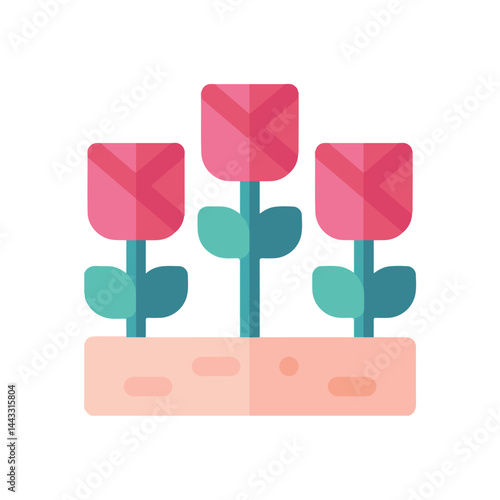 Rose Flower With Leaves And Thorny Stem - cut out vector silhouette