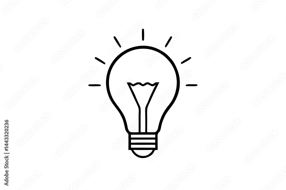 Light Bulb Line Icon – Idea and Innovation Symbol in Minimal Vector Style
Light Bulb Line Icon – Idea and Innovation Symbol in Minimal Vector Style