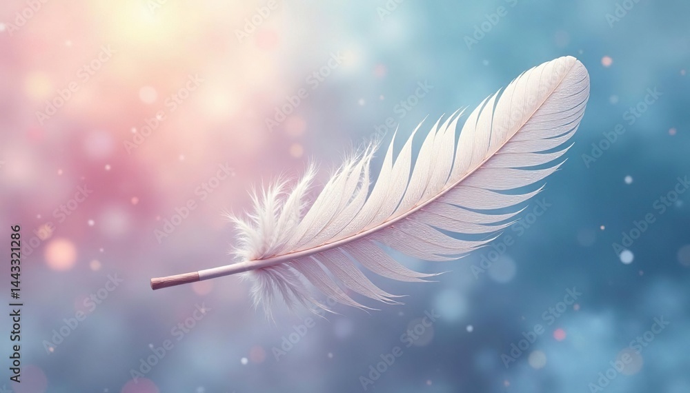 Naklejka premium Soft, ethereal feather texture; delicate, wispy, light, airy background , elegant, smooth, plume