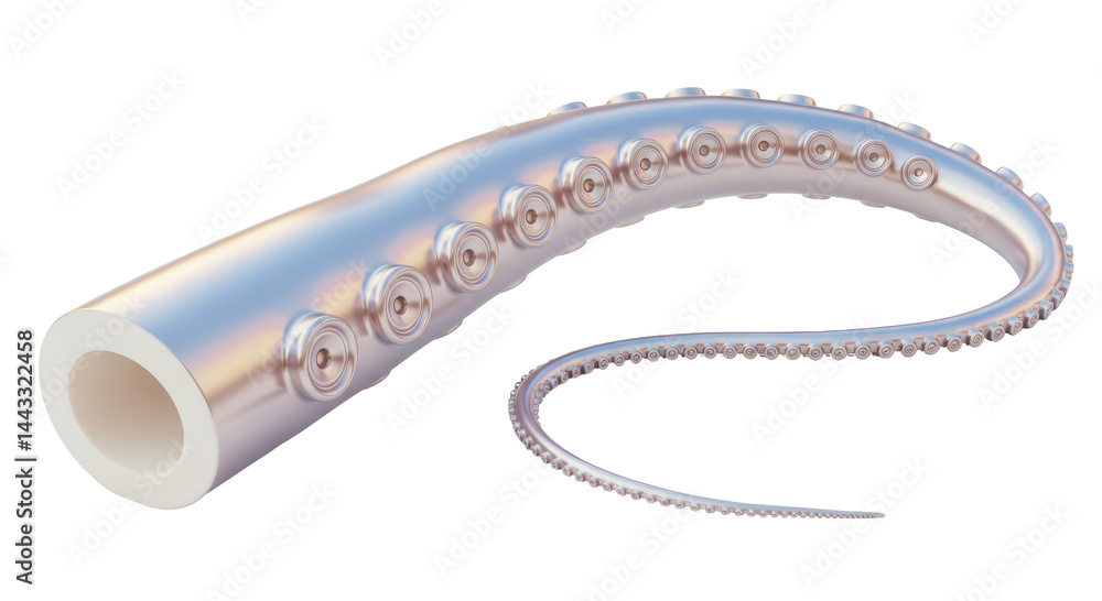 Obraz premium Isolated Iridescent Octopus Tentacle