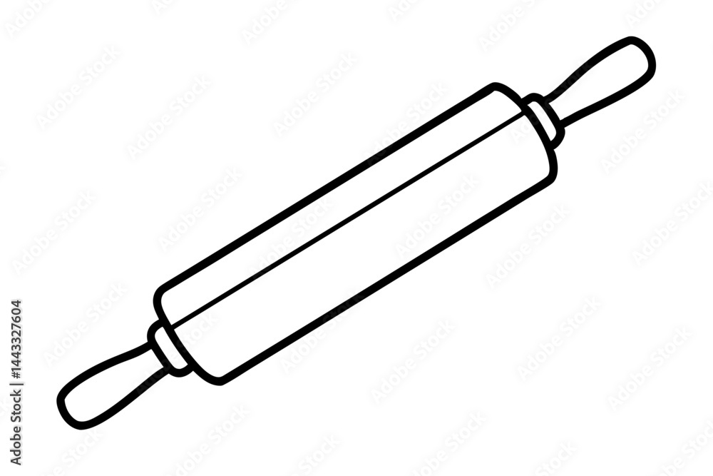 Rolling Pin Line Icon – Dough Preparation Vector Outline for Baking and Kitchen Design
Rolling Pin Line Icon – Dough Preparation Vector Outline for Baking and Kitchen Design