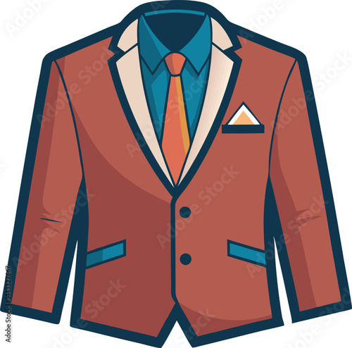 A stylish blazer vector art illustration featuring clean lines, modern design, and versatile use for fashion, branding, or digital projects.