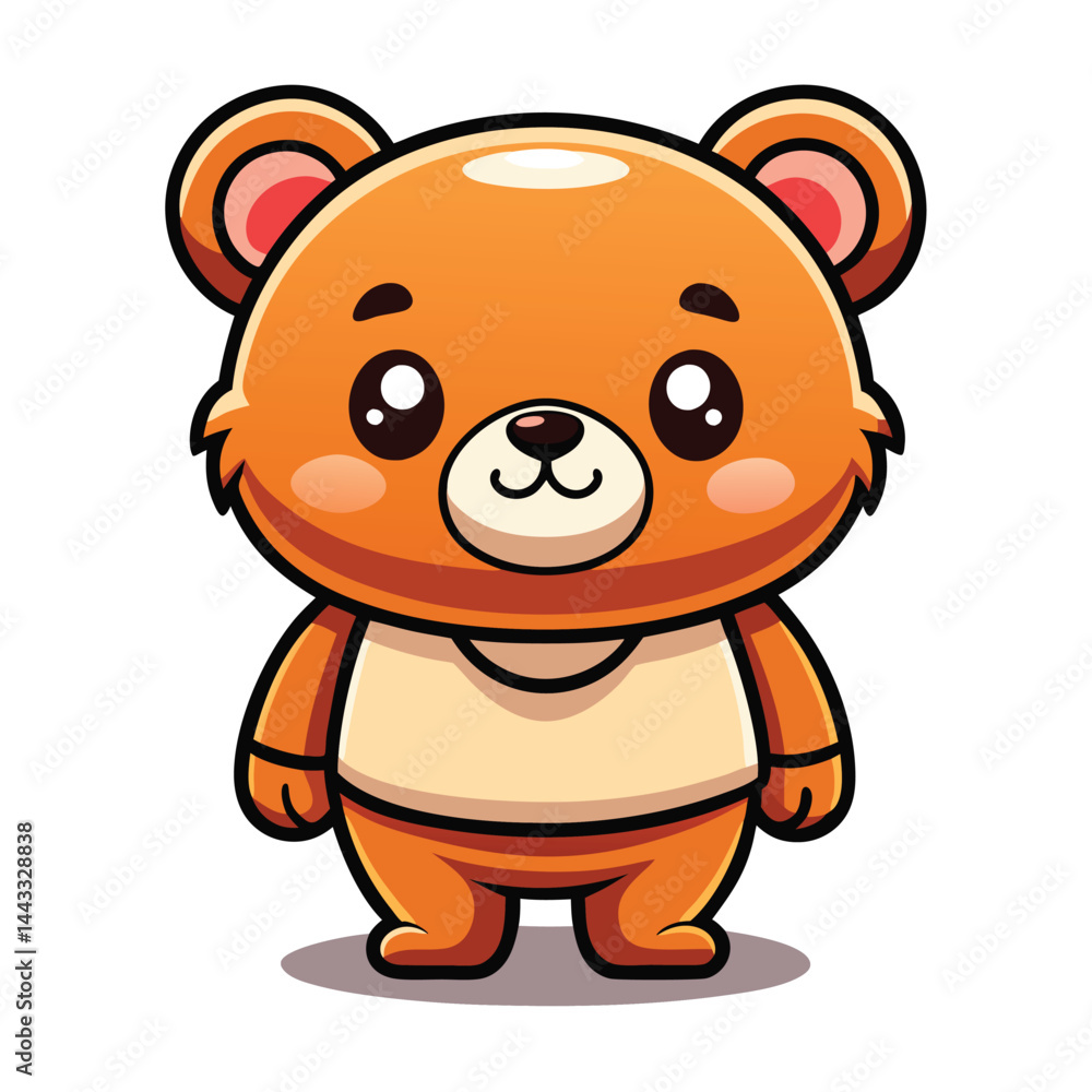 Fototapeta premium Cute cartoon bear