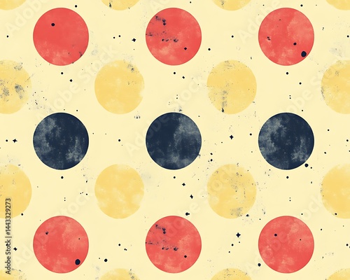 Obraz na płótnie Retro polka dot pattern w salonie