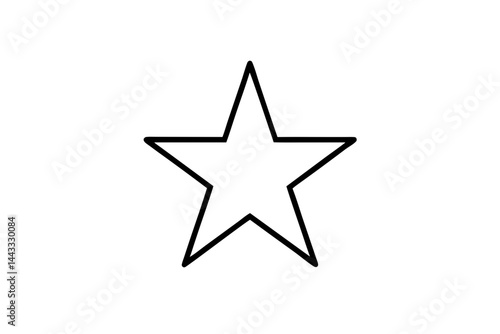 Star Icon – Minimalist Line Art Vector for Favorite and Rating Themes

