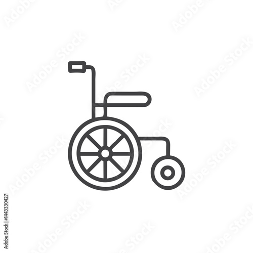 Wheelchair Icon for Inclusive Design - Essential for Public Facilities, Website Accessibility Sections, Building Plans, Navigation Maps, and Disability Services