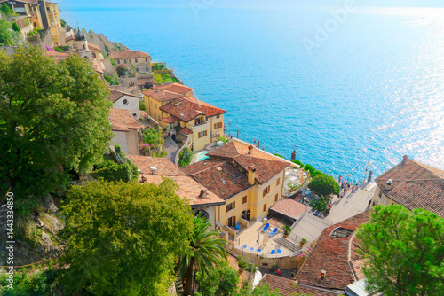 Limone sul Garda, old town on Grada lake, Italy