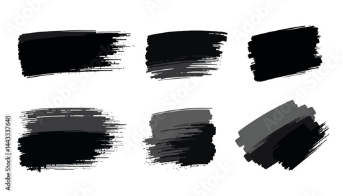 Brushstroke Collection: An assortment of dynamic brushstrokes, each one a unique expression of texture and shade, offering versatility for diverse artistic and design applications.