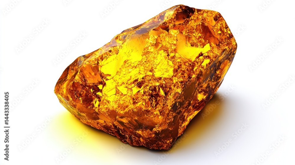 Raw amber gemstone isolated on white background. Raw amber gemstone isolated on white background.
