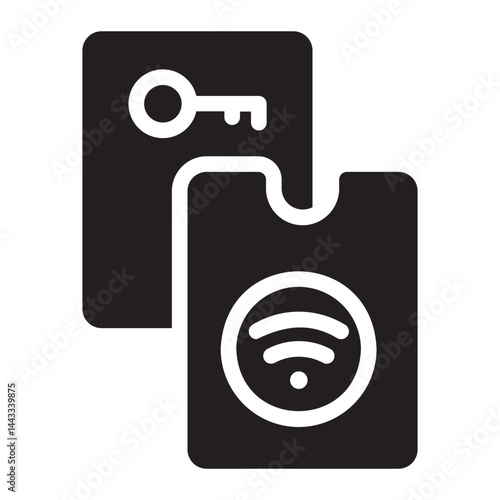 key card glyph icon