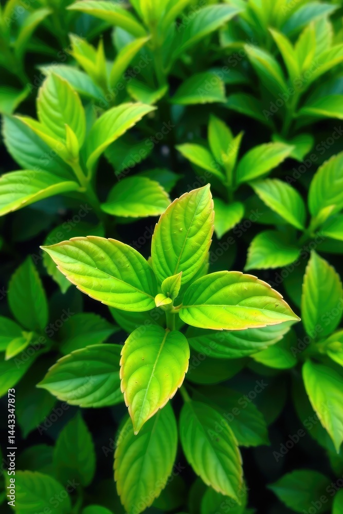 Densely packed leaves in shades of green and yellow, leafy, plant life, nature Densely packed leaves in shades of green and yellow, leafy, plant life, nature