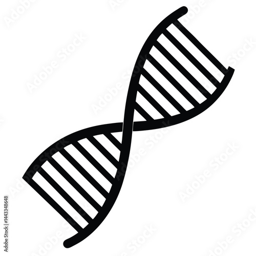 isolated dna helix on white background 