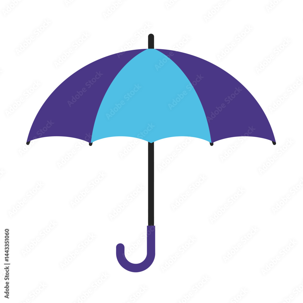 Waterproof umbrella icon set in flat style. Parasol vector illustration on isolated background Waterproof umbrella icon set in flat style. Parasol vector illustration on isolated background