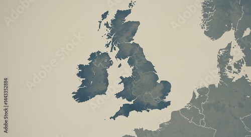 United Kingdom Map Illustration