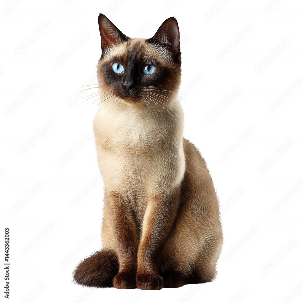 Siamese cat sitting gracefully indoors pet cozy home environment front view feline beauty for cat lovers Siamese cat sitting gracefully indoors pet cozy home environment front view feline beauty for cat lovers
