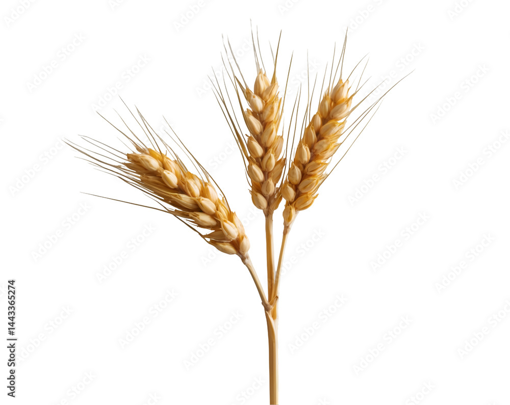 Close-up of Golden Wheat Stalks Symbolizing Harvest and Abundance, a Detailed Look at Agriculture and the Beauty of Grain on a contrasting background Close-up of Golden Wheat Stalks Symbolizing Harvest and Abundance, a Detailed Look at Agriculture and the Beauty of Grain on a contrasting background