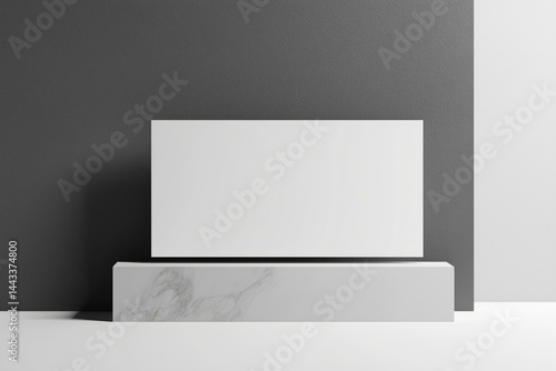 Wallpaper Mural Minimal banner mockup on monochromatic background, with large empty zone for copy Torontodigital.ca