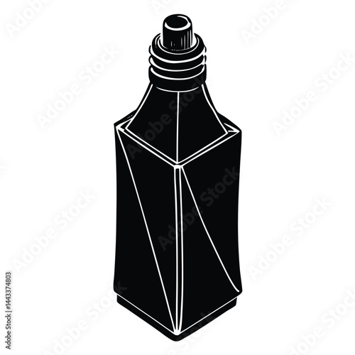 Water Bottle and Flask Canteen, thermos, collapsible water container Vector silhouette