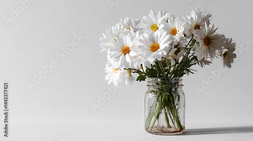 Wallpaper Mural White daisies in glass jar Torontodigital.ca