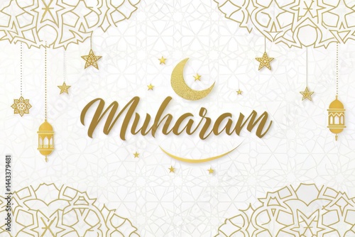 Muharam Islamic Holiday Greeting Background