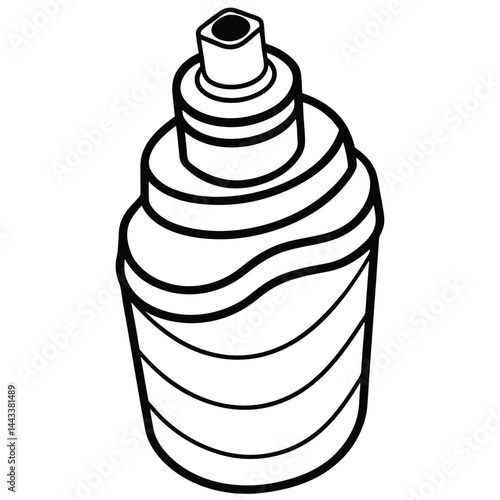 Water Bottle and Flask Canteen, thermos, collapsible water container Vector silhouette line art 