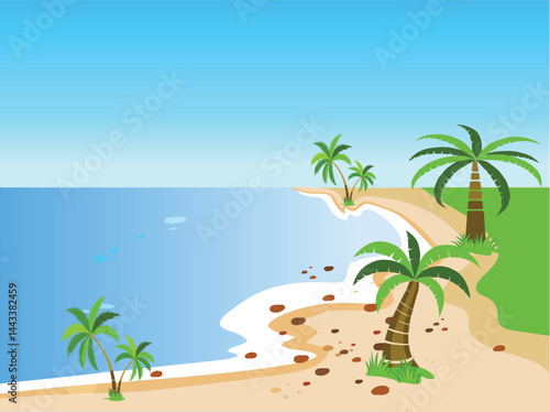 Palm tree on the beach