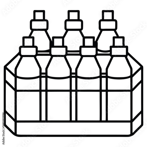 Water Bottle and Flask Canteen, thermos, collapsible water container Vector silhouette