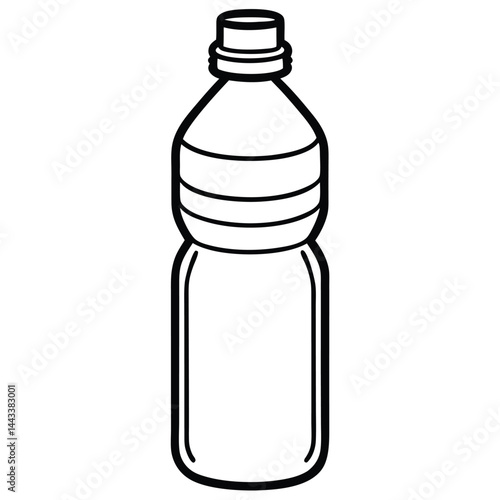Water Bottle and Flask Canteen, thermos, collapsible water container Vector silhouette