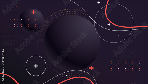 Abstract vector design with grunge floral elements, dark circles, and a technological gear pattern on a textured background