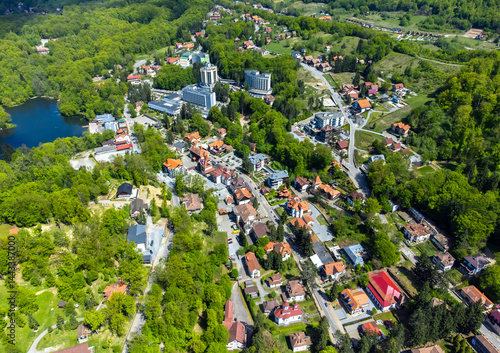 Sovata resort - Romania seen from above in summer