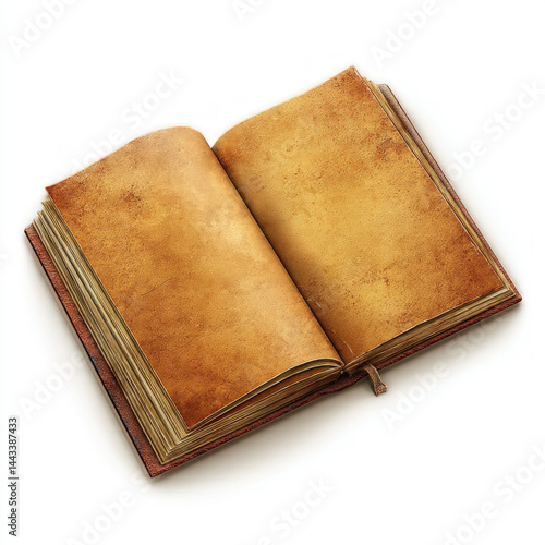 Blank Open Book Isolated