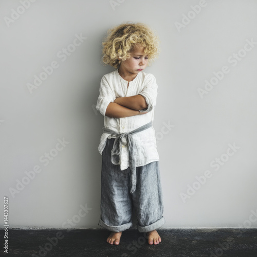 Boy Standing Isolated