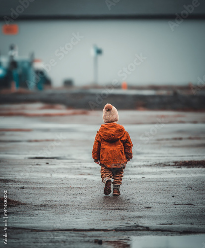 Child Standing Isolated