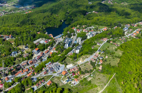 Sovata resort - Romania seen from above in summer