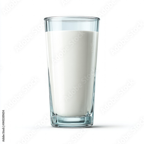 Glass Of Milk Isolated