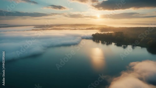 Wallpaper Mural Aerial perspective of haze on the lake. Torontodigital.ca