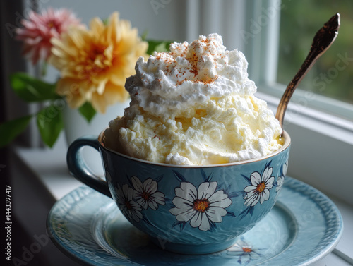 A fresh bowl of creamy rico...