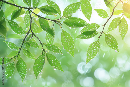 A serene rain background de...