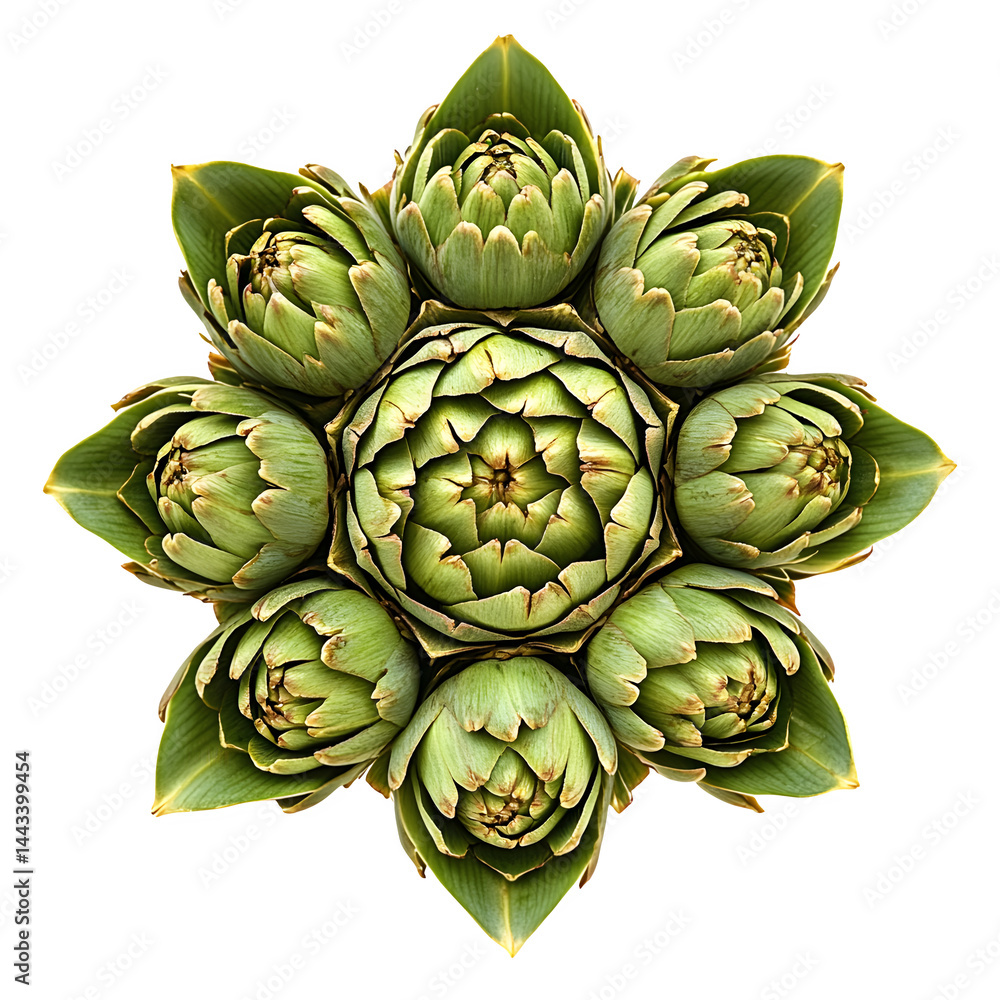 Fototapeta premium Artichokes isolated on white background