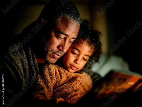 A warm image of a dad readi...