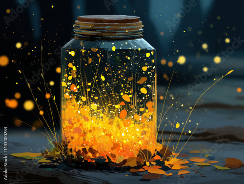 A whimsical image of firefl...